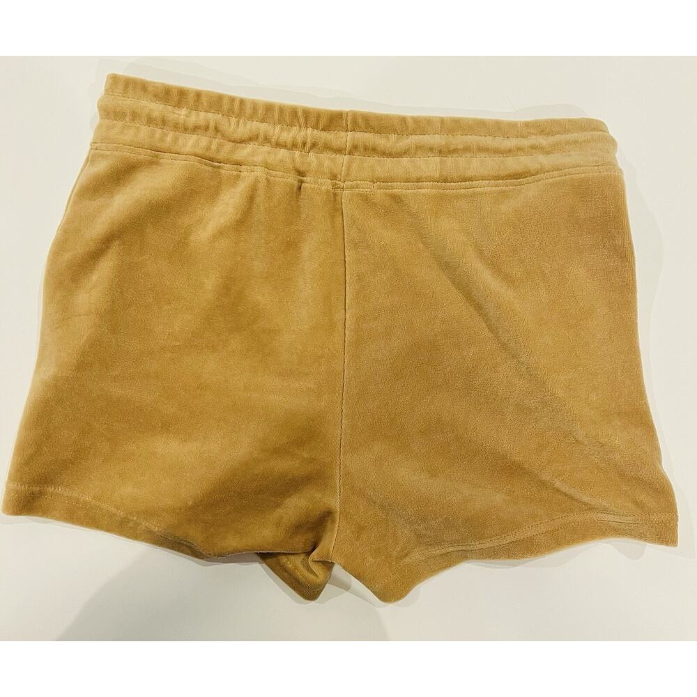 Reflex Velour Beige Shorts Women Size Large. - Picture 2 of 4